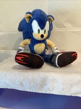 Jakks Sonic Prime The hedgehog 13” Plush Figure-gentle huggable fabric